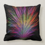 Almohada de tiro colorida de la pluma del fractal