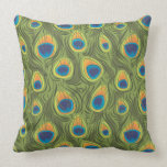 almohada de tiro de la impresión del pavo real almohadas