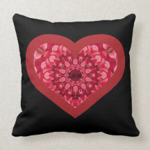 Almohada de tiro de la mandala del amor del corazó
