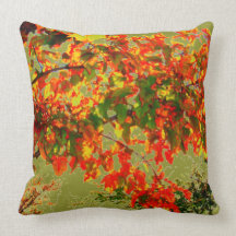 "Almohada de tiro del fuego del otoño"