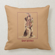 Almohada de tiro del guerrero de Siux del indio de