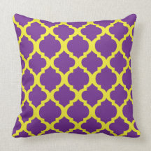 Almohada de tiro marroquí real púrpura