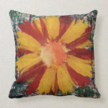 Almohada de tiro, pintura de la flor del Grunge