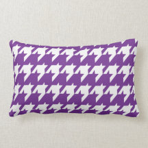 Almohada de tiro púrpura de Houndstooth