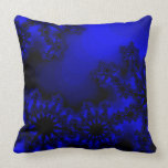 almohada de tiro retra abstracta azul de la tinta almohadas