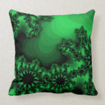 Almohada de tiro retra abstracta verde almohadas