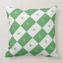 Almohada del lanzamiento de la casilla blanca verd