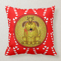 Almohada del navidad del perro del pan de jengibre almohadas