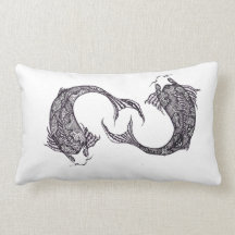 Almohada elegante del diseño de los pescados de Ko