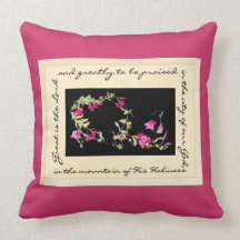 Almohada floral del salmo de la biblia