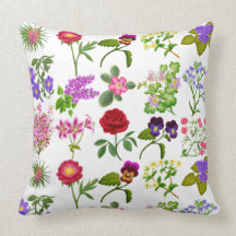 Almohada floral inglesa del jardín