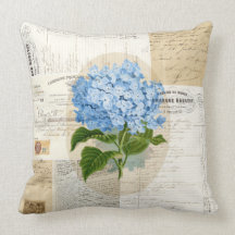 Almohada francesa de las Ephemeras del Hydrangea a