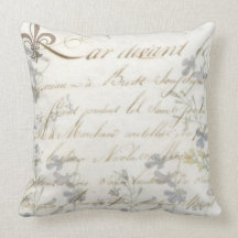 Almohada french Script Le Fleur Bluebells