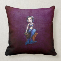 Almohada gótica del arte de la sirena de la sirena