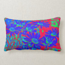Almohada lumbar ROJA loca rizada de Twirly Dazy