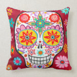 Almohada mexicana del cráneo del azúcar - día de l