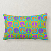 Almohada multicolora de la paz