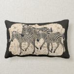 Almohada negra y blanca del vintage de las cebras  almohadas