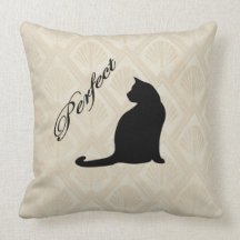 Almohada neutral linda perfecta del fondo del gato