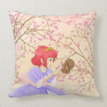 Almohada pelirroja del flor de la princesa y de la