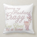 Almohada personalizada loca de la cabra de la cabr