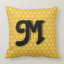 Almohada personalizada monograma del panal almohadas