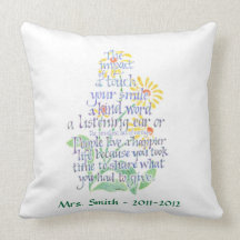 Almohada personalizada para el profesor, americano