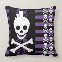 Almohada punky del cráneo de Emo
