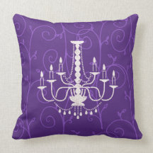 Almohada púrpura de las vides de la lámpara del vi