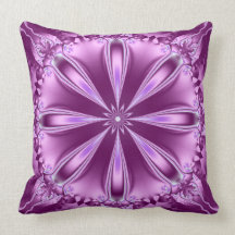 Almohada púrpura y rosada floral