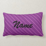Almohada rayada diagonal Real-Púrpura personalizad