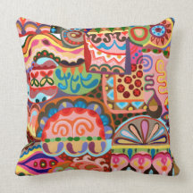 Almohada retra maravillosa del arte abstracto