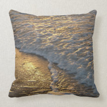 Almohada reversible de la playa de la puesta del s