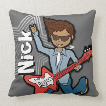 Almohada rockstar conocida del gris del muchacho d