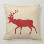 Almohada roja de MoJo de la silueta del dólar almohadas