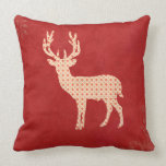 Almohada roja de MoJo de la silueta retra del dóla almohadas