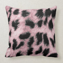 Almohada rosada de encargo del leopardo de African