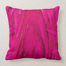 Almohada rosada de la boa de plumas de Rockin