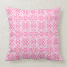 Almohada rosada del diseño geométrico del Victoria