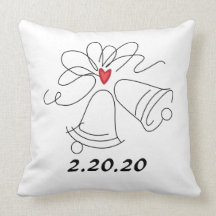 Almohada simple del personalizable de las campanas