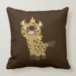 Almohada sonriente linda del Hyena del dibujo anim