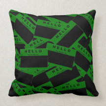 Almohada (verde) del ébano de Merhaba