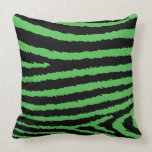 Almohada verde dentada de la decoración del estamp