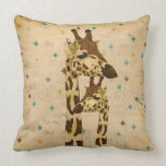 Almohadas retras de MoJo de las jirafas de bronce 