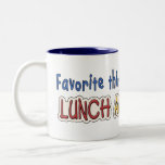 Almuerzo y hendidura tazas de café