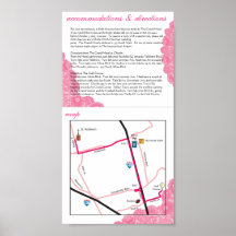 Alojamientos, direcciones y mapa rosados del boda  impresiones