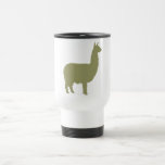 Alpaca orgullosa (en verde salvia) tazas