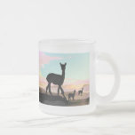 Alpacas de la puesta del sol tazas