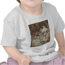 Alrededor de la lámpara en la tarde camisetas
