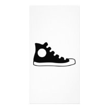 Alta zapatilla de deporte superior tarjeta con foto personalizada